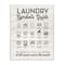 Stupell Industries Laundry Symbols Guide Wooden Wall Plaque